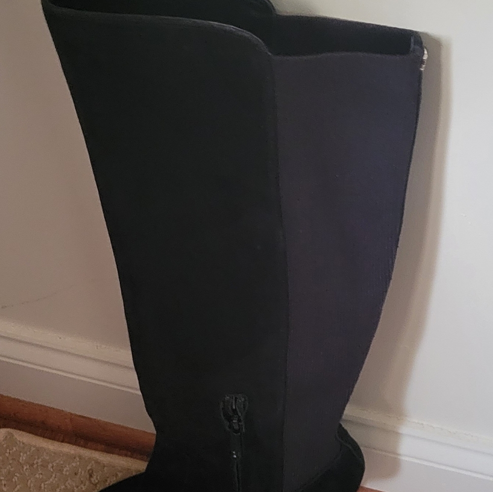 Classy Chic Sam Edelman Black Suede Boots 8M - Picture 4 of 7